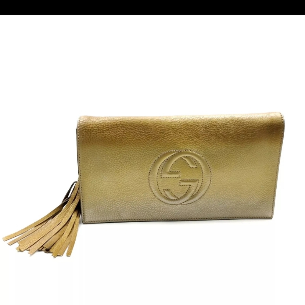 Gucci bronze toned purse